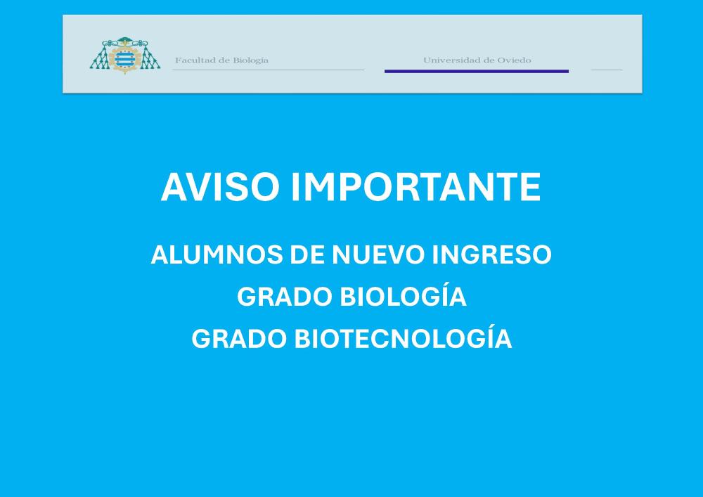 Imagen AVISO IMPORTANTE ALUMNOS DE NUEVO INGRESO