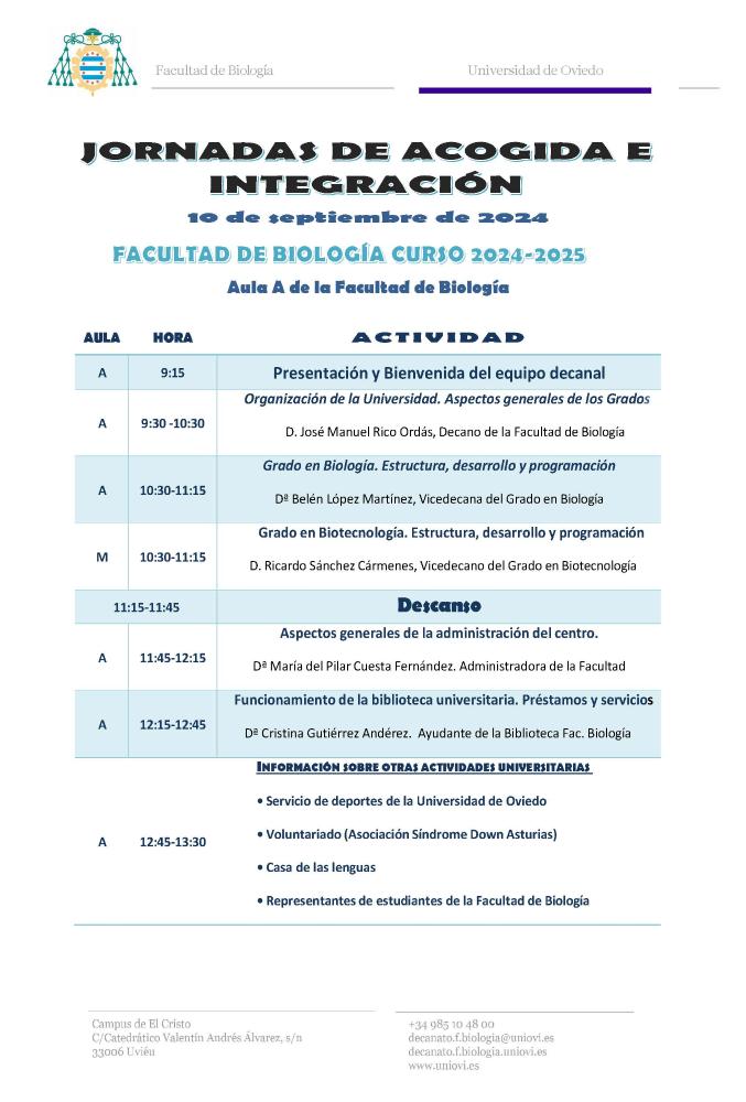 Imagen JORNADAS DE ACOGIDA DIA 10 DE SEPTIEMBRE DE 2024