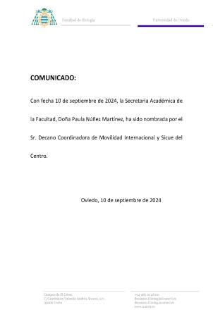 Imagen NOMBRAMIENTO COORDINADORA INTERNACIONAL