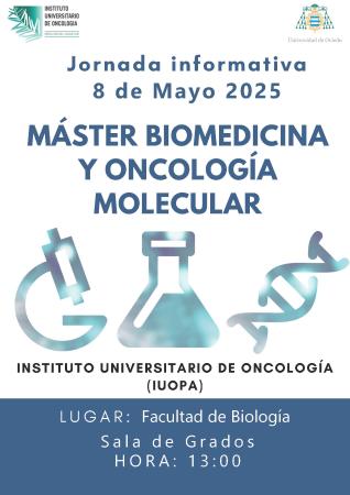Imagen Jornada informativa Máster Biomedicina y Oncología Molecular